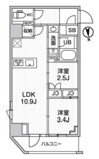 nido SHIN-OKACHIMACHI　301号室　間取り