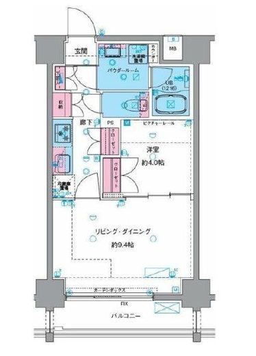 GENOVIA浅草Ⅵskygarden (ジェノヴィア浅草6スカイガーデン)　1004号室　間取り