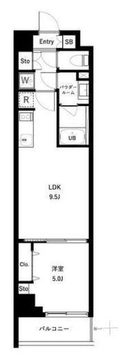 アーバンパーク亀戸Ⅱ　605号室　間取り