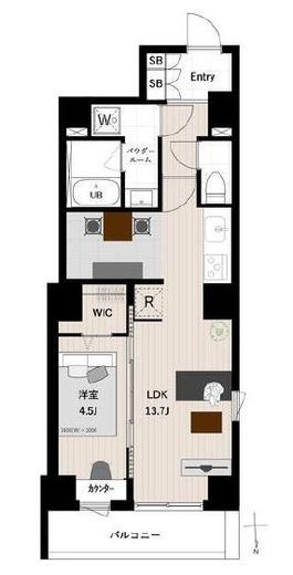 アーバンパーク亀戸Ⅱ　802号室　間取り