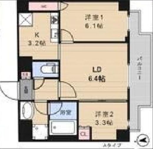 アーバンパーク三ノ輪　401号室　間取り