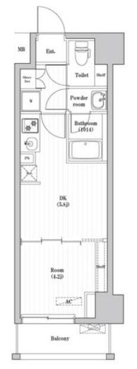 アーバンパーク押上　404号室　間取り