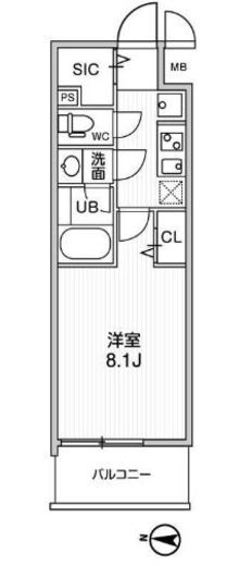 ROOTs Kikukawa (ルーツ菊川)　404号室　間取り