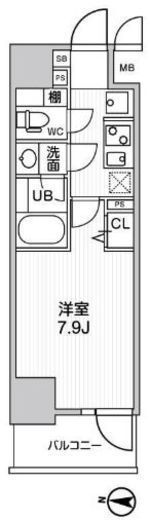 ROOTs Kikukawa (ルーツ菊川)　502号室　間取り