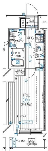 レガリス亀戸　404号室　間取り