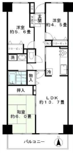 ジュネス　507号室　間取り