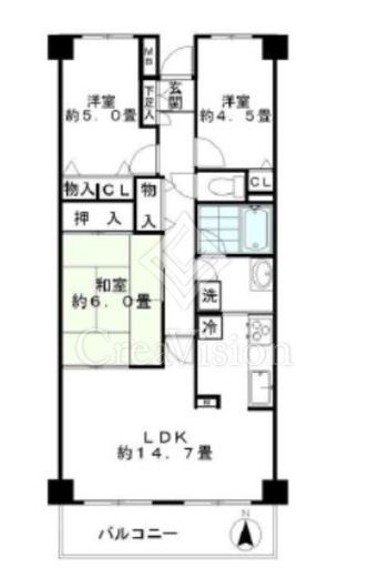 ジュネス　412号室　間取り