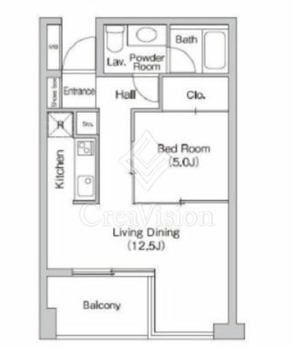 プライムアーバン恵比寿　704号室　間取り