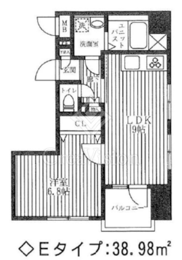 レシオイシワラ　406号室　間取り