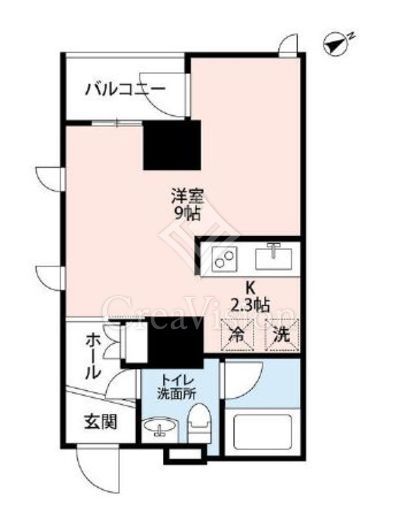 J1619　602号室　間取り