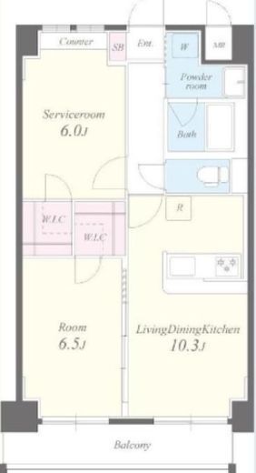 チェスナット西大島　203号室　間取り