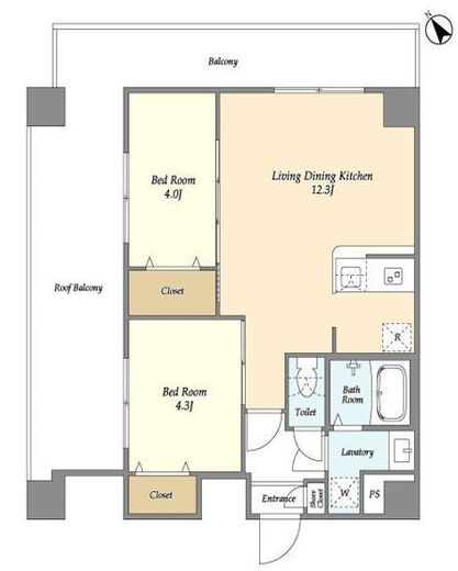 アルファコート曳舟　1201号室　間取り