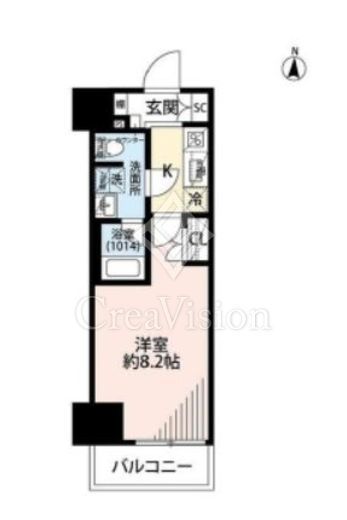 プレール・ドゥーク両国Ⅳ　606号室　間取り