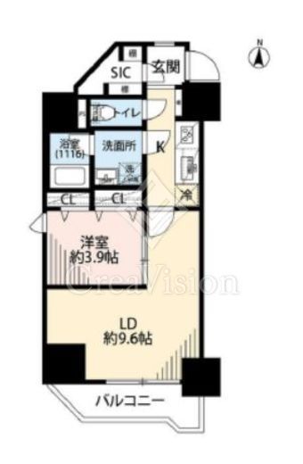 プレール・ドゥーク両国Ⅳ　901号室　間取り