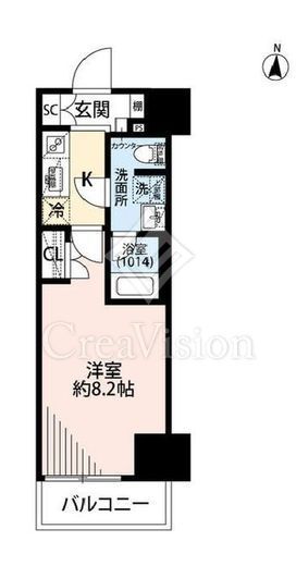 プレール・ドゥーク両国Ⅳ　905号室　間取り