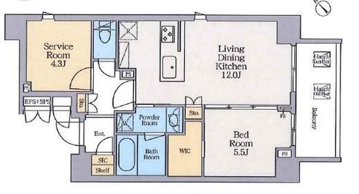 ミリアレジデンス蔵前ステーションフロント　1303号室　間取り
