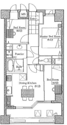 LANAI TOWN RENAISSANCE PLAZA HOUSE (ラナイ タウン ルネッサンス プラザハウス)　502号室　間取り