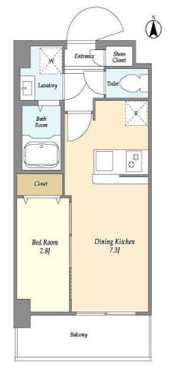 ドゥーエ青砥　403号室　間取り