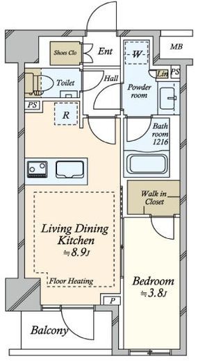 ルジェンテ両国　403号室　間取り