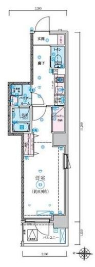 リヴシティ両国五番館　803号室　間取り