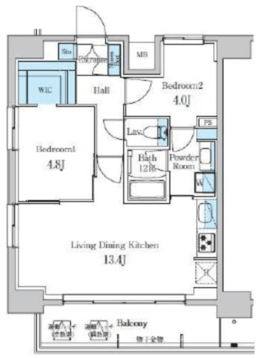 デュオフラッツ葛西　1301号室　間取り