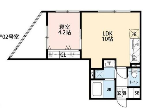 イプシロン亀戸　402号室　間取り