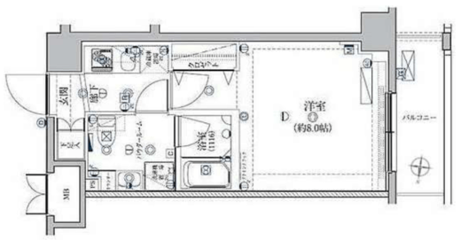 アルテシモバテル　402号室　間取り