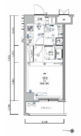 アルテシモバテル　305号室　間取り