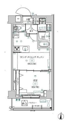 RELUXIA森下Ⅱ (リルシア森下Ⅱ)　605号室　間取り