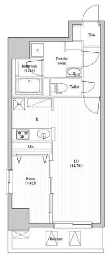 アーバンパーク日暮里　202号室　間取り