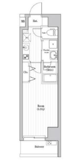 アーバンパーク三ノ輪Ⅱ　304号室　間取り