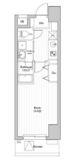 アーバンパーク三ノ輪Ⅱ　602号室　間取り