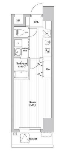 アーバンパーク三ノ輪Ⅱ　802号室　間取り