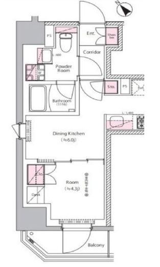 SYFORME NEXT MUKOJIMA (シーフォルムネクスト向島)　403号室　間取り