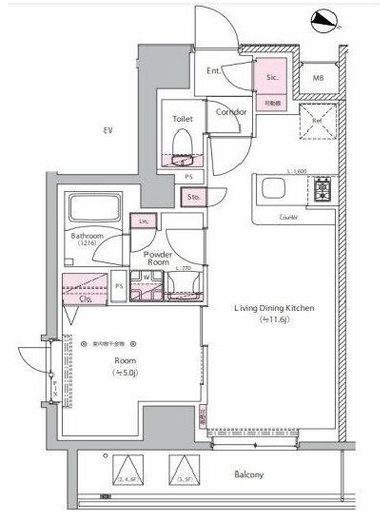 SYFORME NEXT MUKOJIMA (シーフォルムネクスト向島)　601号室　間取り