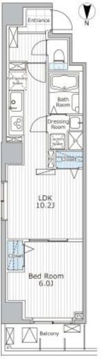 スカイ ラ トゥール蔵前　302号室　間取り