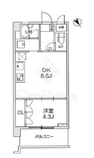ウィルテラス押上　605号室　間取り