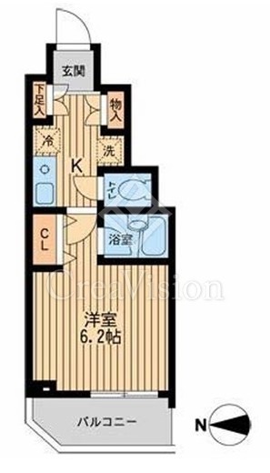 ドゥーエ西大島　603号室　間取り