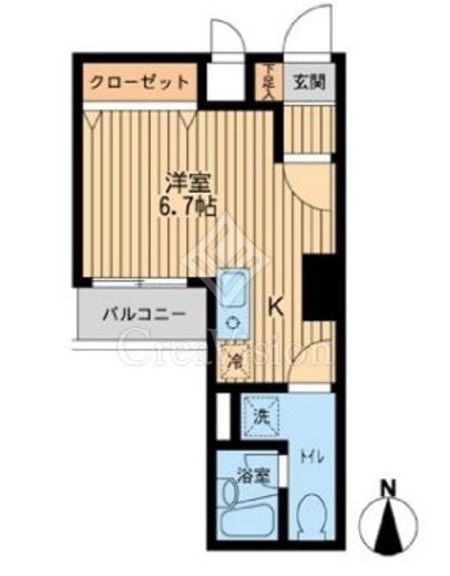 ドゥーエ西大島　215号室　間取り