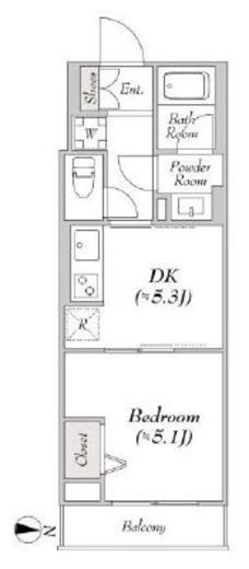 ルミークアン東陽町　203号室　間取り