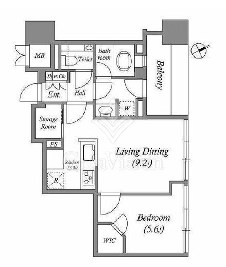 グランスイート麻布台ヒルトップタワー　606号室　間取り