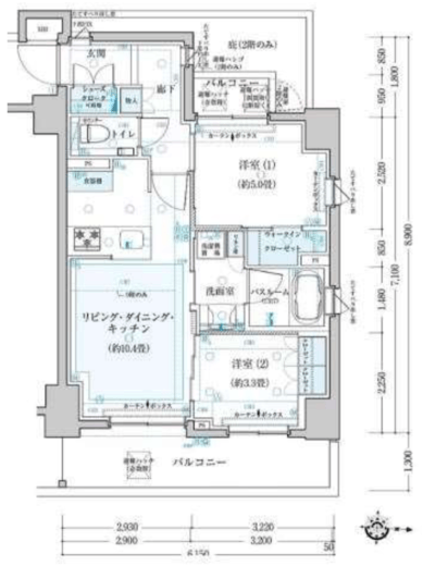 クリオラベルヴィ錦糸町　704号室　間取り