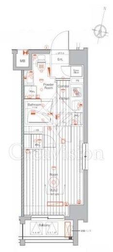 メイクスデザイン住吉アジールコート　801号室　間取り