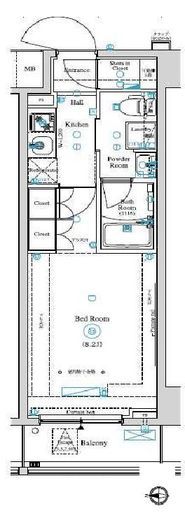 ARKMARK南千住RESIDENCE (アークマーク南千住レジデンス)　804号室　間取り