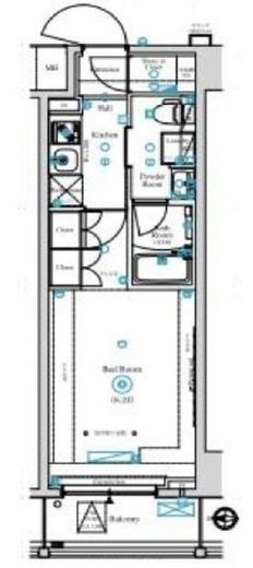 ARKMARK南千住RESIDENCE (アークマーク南千住レジデンス)　8F1号室　間取り