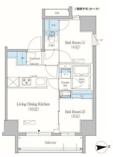 アーバネックス上野元浅草　501号室　間取り