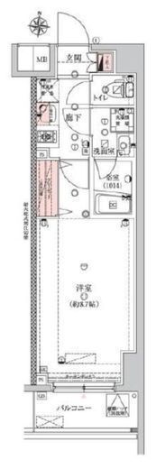 エストゥルース両国　602号室　間取り
