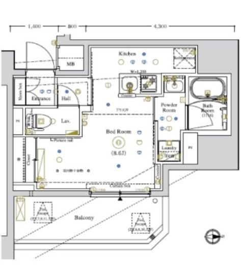LUMEED南千住　101号室　間取り