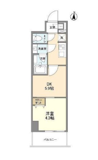 リテラス三ノ輪　902号室　間取り