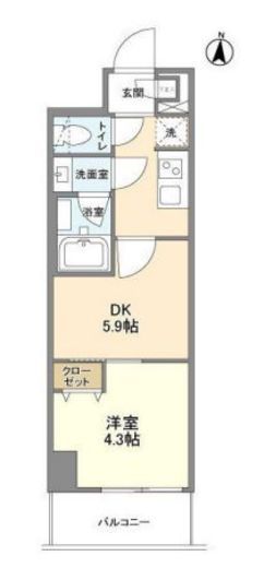 リテラス三ノ輪　403号室　間取り